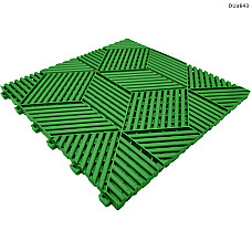 PVC плочка за модулен под за гаражи – зелен 3D дизайн – DUa643 - Sellzone.bg PVC плочка за модулен под за гаражи – зелен 3D дизайн – DUa643